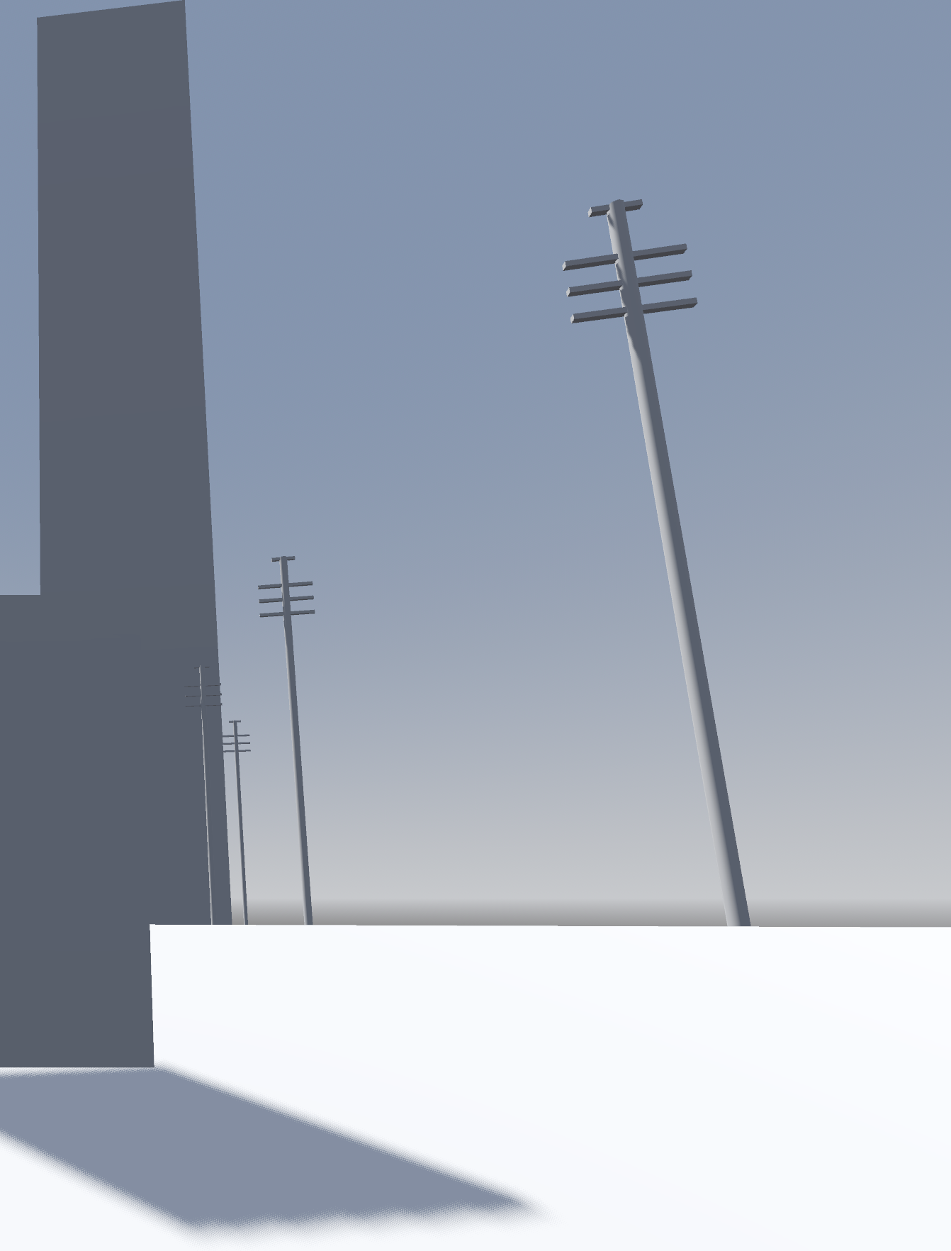 Pylons and building